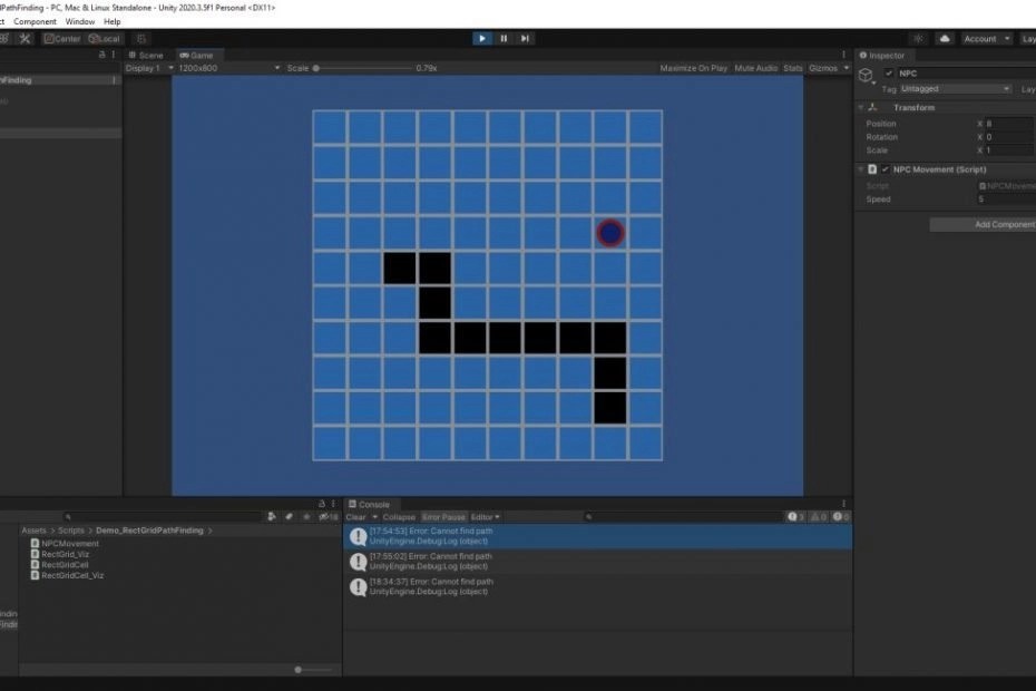 2D Grid-Based Pathfinding Using C# and Unity